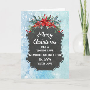 Rustic Chalkboard Granddotter i Juljul Kort