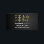 Rustic Chalkboard Julgranar Adressetikett<br><div class="desc">Rustic Chalkboard Julgranar</div>