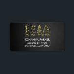 Rustic Chalkboard Julgranar Adressetikett<br><div class="desc">Rustic Chalkboard Julgranar</div>