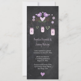 Rustic Chalkboard Love birds Mason Burk Inbjudningar