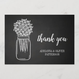 Rustic Chalkboard Mason Burk Flowers Tack Kort