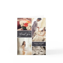 Rustic Chalkboard Photo Collage Bröllop