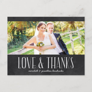 Rustic Chalkboard Photo Tack Vykort