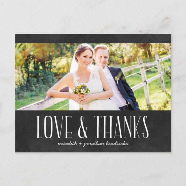 Rustic Chalkboard Photo Tack Vykort (Framsida)