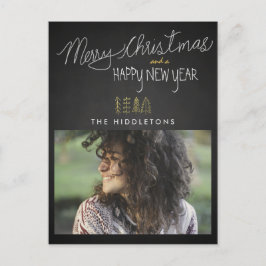 Rustic Chalkboard Typography Helgdag Photo Helg Vykort