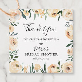 Rustic Champagne Blommigt Ram Tack Gåvor Etiketter