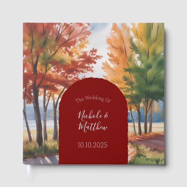 Rustic Changing of the Löv Bröllop Gästböcker (Framsida)