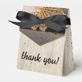 Rustic Charm Bröllop Burlap & Snöre Barn Wood Presentaskar