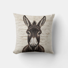 Rustic Charm: Donkey Black and White Kilim Pillows Kudde