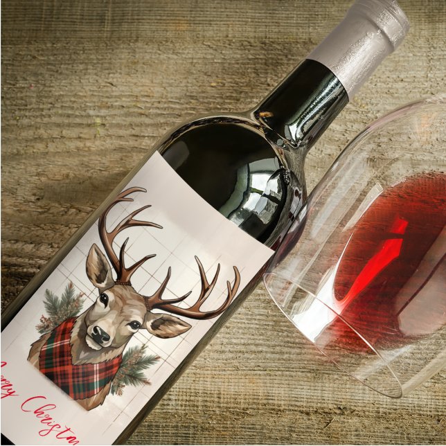 Rustic Charm Farmhouse Treasures with Play Hjort Vinflaska Etikett (Skapare uppladdad)