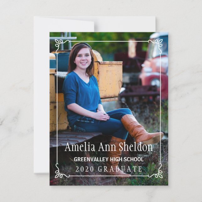 Rustic Charm Studenten Open House Inbjudan (Framsida)