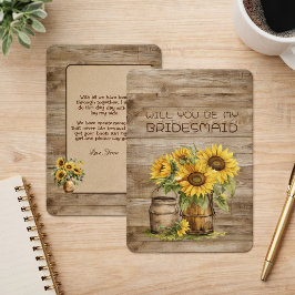 Rustic Charm Sunflowers Bridesmaid Proposal