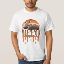 Rustic Charmed Burnout Hippo Graphic
