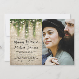 Rustic Chateau Church Ljus Photo Bröllop Inbjudningar