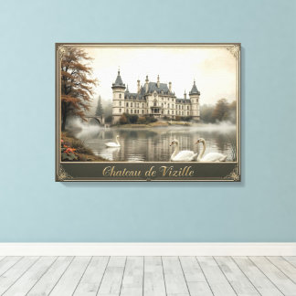 Rustic Château de Vizille Vintage Fransk Castle Canvastryck