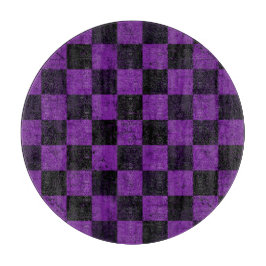 Rustic Checks, Purple and Black