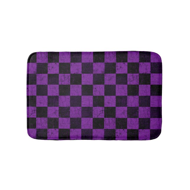 Rustic Checks, Purple and Black Badrumsmatta (Framsidan)