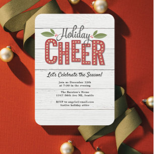Rustic Cheer Julfest Inbjudningar