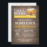 Rustic Cheers och Öl 18:e födelsedagen Inbjudningar<br><div class="desc">Rustic Cheers och Öl 18:e födelsedagsinbjudan. Vuxen Birthday. Gult. 16:e 18:e 20:e 30:e 40:e 60:e 70:e 80:e 90:e 100:e Vilken ålder som helst. Om du vill göra ytterligare anpassningar klickar du på knappen "Anpassa" och användor verktyg som är utformat för att ändra mallen.</div>