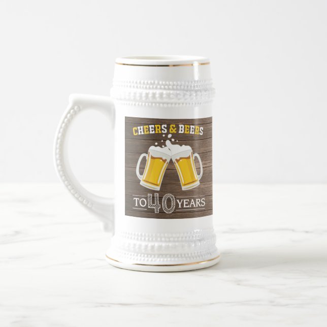 Rustic Cheers och Öl till 40 år Sejdel (Vänster)