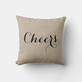 Rustic Cheers Pillow Kudde