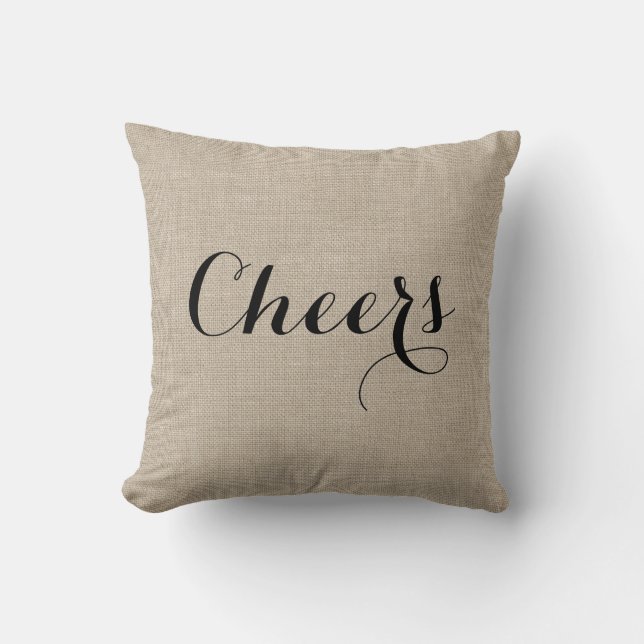 Rustic Cheers Pillow Kudde (Framsida)