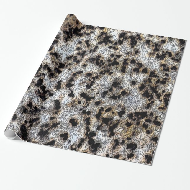 Rustic Cheetah Print Design Presentpapper (Utrullad)