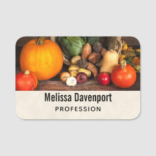 Rustic Chef's Bord Bountiful Harvest Namnbricka