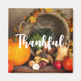 Rustic Chef's Bord Bountiful Harvest Thankful Magnet
