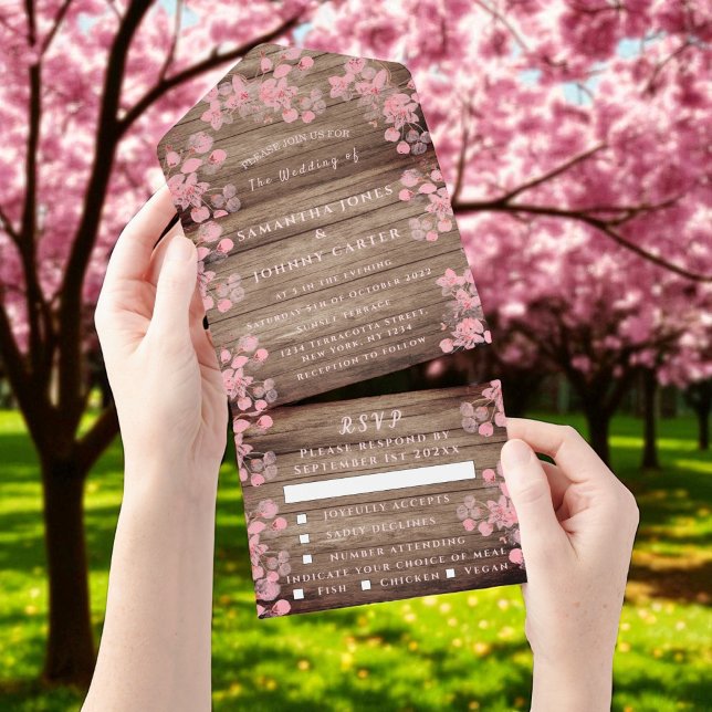 Rustic Cherry Blommar Japanska blommor Wood Sakura (Skapare uppladdad)
