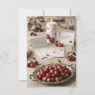 Rustic Cherry Fruit "On the Nature" Samling Gr Tack Kort