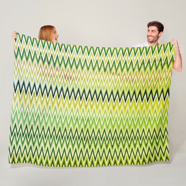 Rustic Chevron Zigzag Mönster Fleecefilt (På plats)