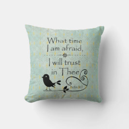 Rustic Chic; Bird with Bible Verse Kudde
