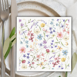 Rustic Chic Colorful Wildblomma Party Pappersservett