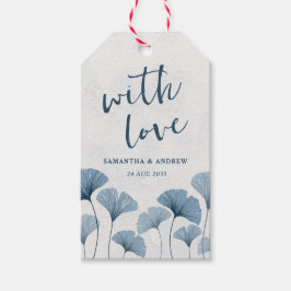 Rustic Chic Dusty Blue Wedding Favor Presentetikett