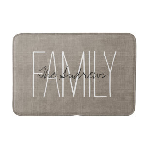 Rustic Chic Family Monogram Badrumsmatta
