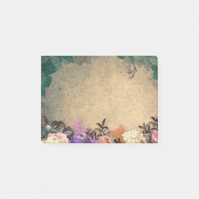 Rustic chic, french country, floral pattern,trendy post-it block (Framsida)