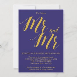 Rustic Chic Gay Couple Förlovningsfest Inbjudningar