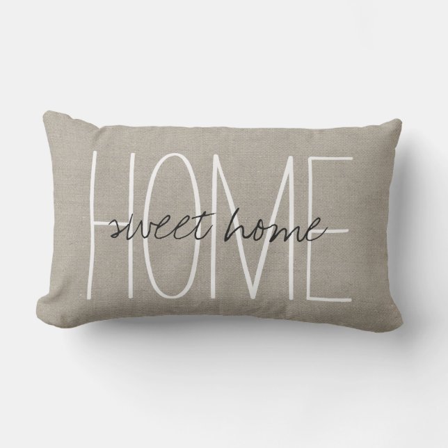 Rustic Chic Home Sweet Home Utomhuskudde (Framsida)