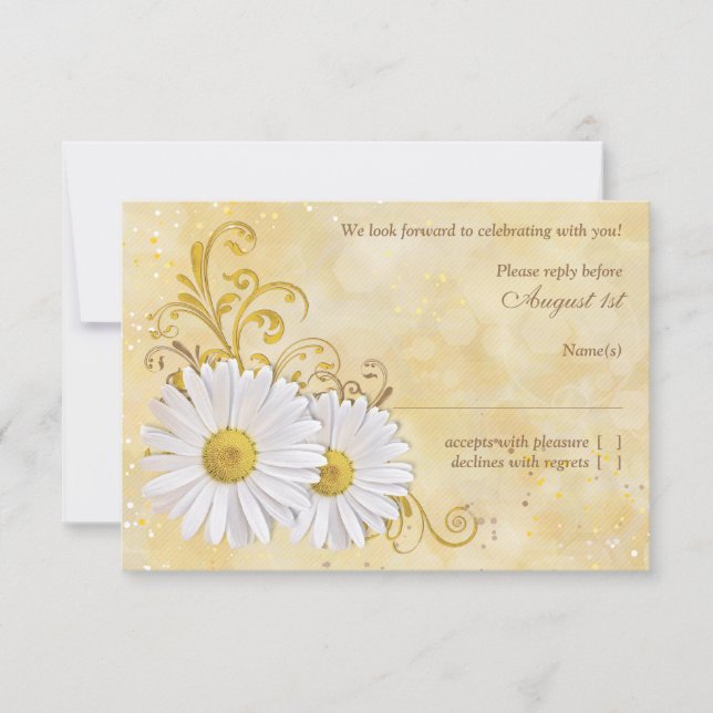 Rustic Chic Shasta Daisy Bröllop OSA Svara (Framsida)
