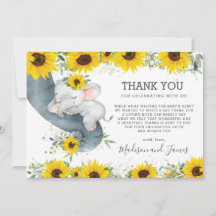 Rustic Chic Solros Elephant Baby Shower Girl