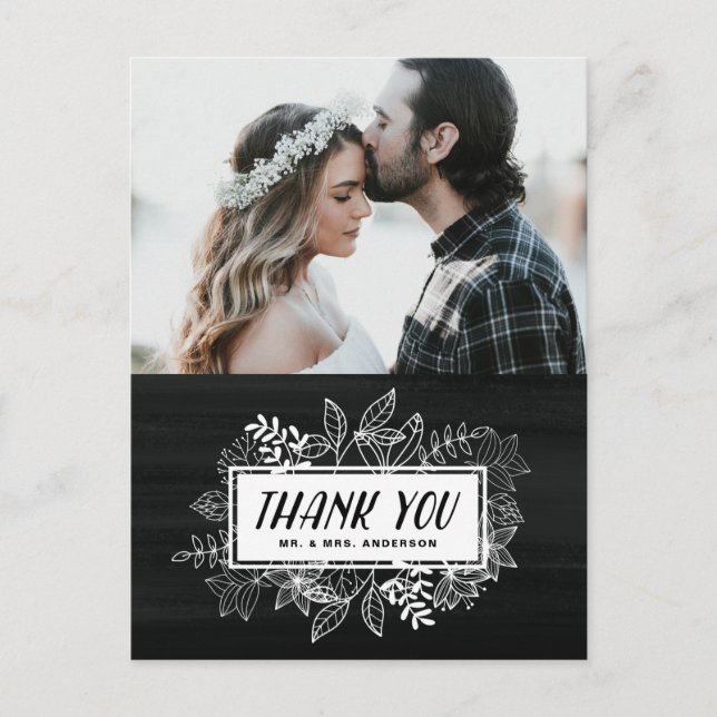 Rustic Chic White Flowers på Tacken i kretskort Vykort (Framsida)