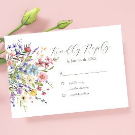 Rustic Chic Wildblommor Garden Wedding OSA Kort
