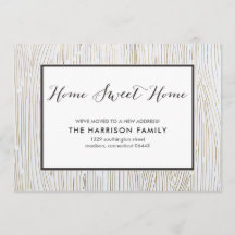 Rustic Chic Wood Sweet Home Flytta Announcement