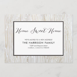 Rustic Chic Wood Sweet Home Flytta Announcement Meddelande