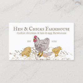 Rustic Chick Hen Farm Visitkort