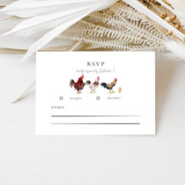 Rustic Chicken Bröllop OSA Card Kort