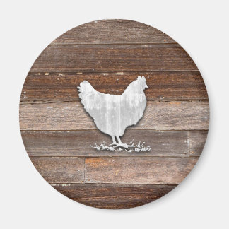 Rustic Chicken (bruna trädgårdar) Magnet