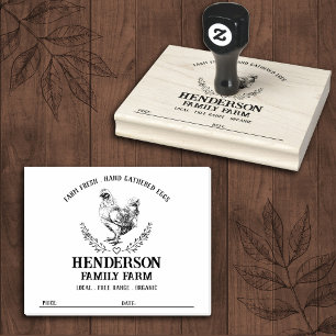 Rustic Chicken Egg Carton Frimärke Stämpel