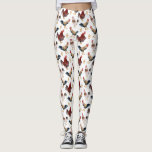Rustic Chicken Mönster Leggings<br><div class="desc">Kycklande mönster av vattenfärgsillustration av kycklingar och en chick gjord i mönster.</div>